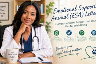 write a professional legal esa letters and documentation