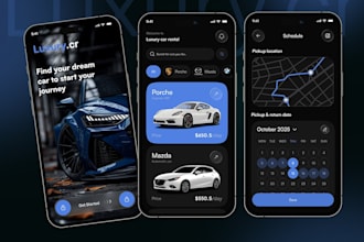develop luxury car rental app, limousine app, black car app