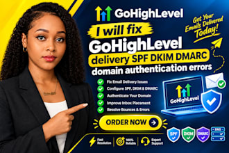 fix gohighlevel delivery spf dkim dmarc domain authentication errors