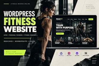 build wordpress website design, gym membership website with payment integration