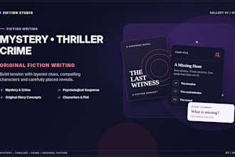 write your mystery thriller or crime story