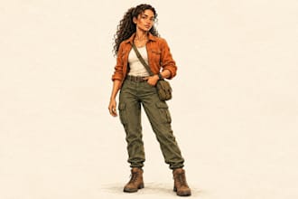 create professional 2d character design for animation, games and illustration