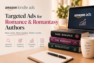 set up amazon kindle ads for your romance, romantasy, dark romance book