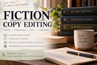 copy edit your fiction book or novel