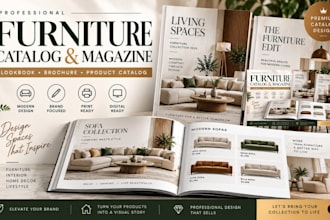 design furniture magazine, furniture catalog, lookbook and brochure