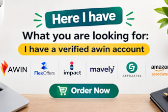 set up awin, flexoffers account, cj affiliate management marketing dropshipping