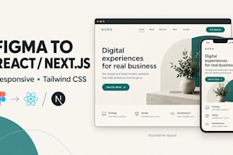 convert figma to react or figma to next js with tailwind css