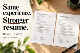 rewrite your resume in english or french for ats readability