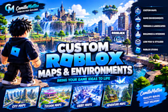 build roblox maps, environments,vfx, terrain obby map, tycoon map, simulator map