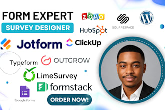 create online fillable form, survey, workflow in jotform, typeform, google forms