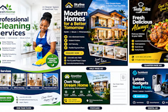 design advertisement flyer postcard ads one page flyer half page quarter digital