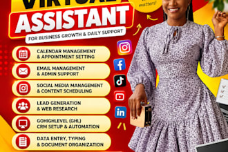 executive virtual assistant admin assistant creative assistant lead web research