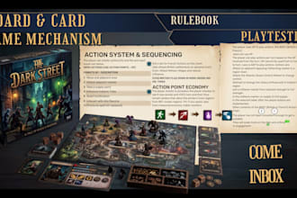 design your board game and develop your card game mechanics