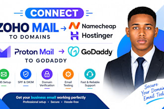 connect zoho mail to namecheap and hostinger domains proton mail to godaddy