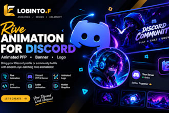 create rive animated discord pfp banner logo and custom discord animation