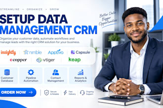 setup data management using insightly nimble apptivo capsule copper vtiger keap