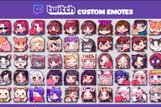 design cute and custom twitch emotes