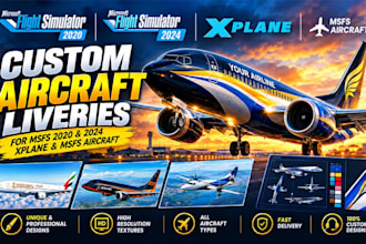 create msfs 2020 and msfs 2024 virtual airline livery xplane msfs aircraft msfs