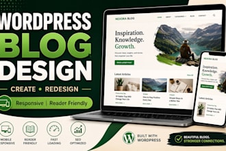 design wordpress blog website, wordpress website redesign and blog development