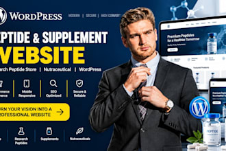 build peptied website research peptied store, setup wordpress supplement website