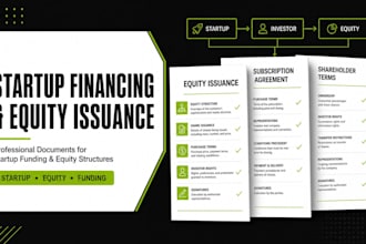 draft professional startup financing and equity issuance