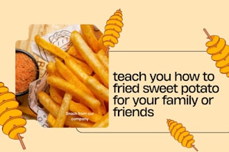 teach you how to fried sweet potato for your family or friends