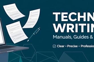 write technical documentation, manuals, and user guides