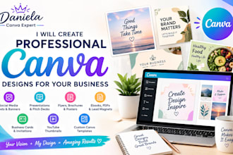 design eye catching canva graphics for your brand