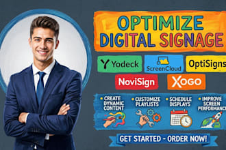 optimize digital signage software yodeck screencloud optisigns novisign xogo