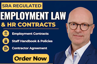 draft UK employment law contracts, staff handbooks and HR policies compliance