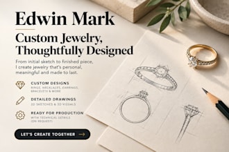 design jewelry product design in 3d, jewelry 3d model