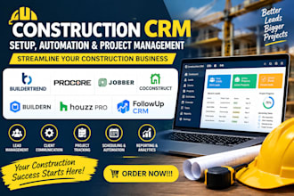 setup buildertrend procore jobber coconstruct buildern houzz pro followup CRM