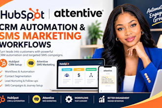 set up hubspot CRM automation and attentive SMS marketing workflows