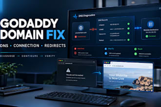 fix godaddy domain connection, dns and redirect issues