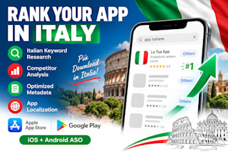 do italian app keyword search optimization, google play app aso ios development