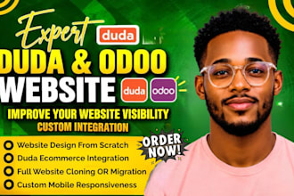 build and design a website using the duda website builder, odoo website design