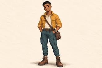 create a unique cartoon character design for your project