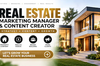 be your real estate social media marketing manager and content creator