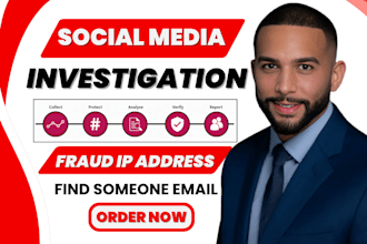legally perform social media investigation, track scammer IP, find someone email