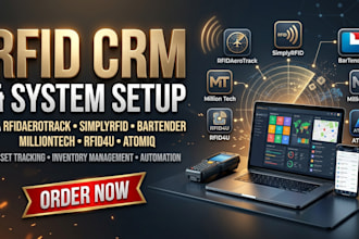 setup rfid crm via rfidaerotrack simplyrfid bartender milliontech rfid4u atomiq