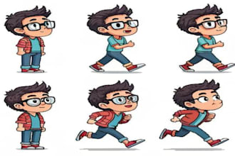 design professional character concept art, expression sheet and turnaround