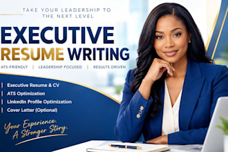 write ats executive resume for ceo vp and senior leadership CV