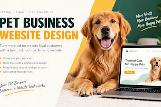 design dog walking website, pet sitting website and dog daycare site