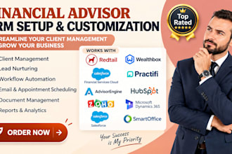 setup and customize your financial advisor CRM software via hubspot CRM zoho CRM