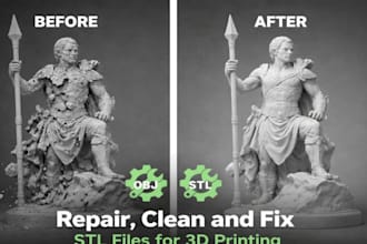 fix your stl file retopology modify broken 3d model stl file for 3d printing