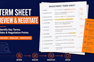review and negotiate your investment term sheet