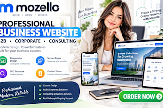 mozello professional consulting corporate solution b2b business service website