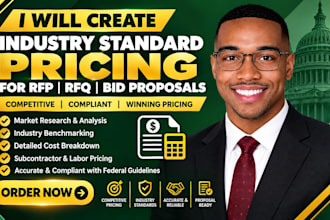 create industry standard pricing for rfp, rfq, bid proposals