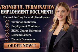 draft wrongful termination, contract and eeoc complaint documents