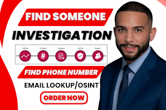 find someone, conduct an accurate email lookup and find phone number with osint